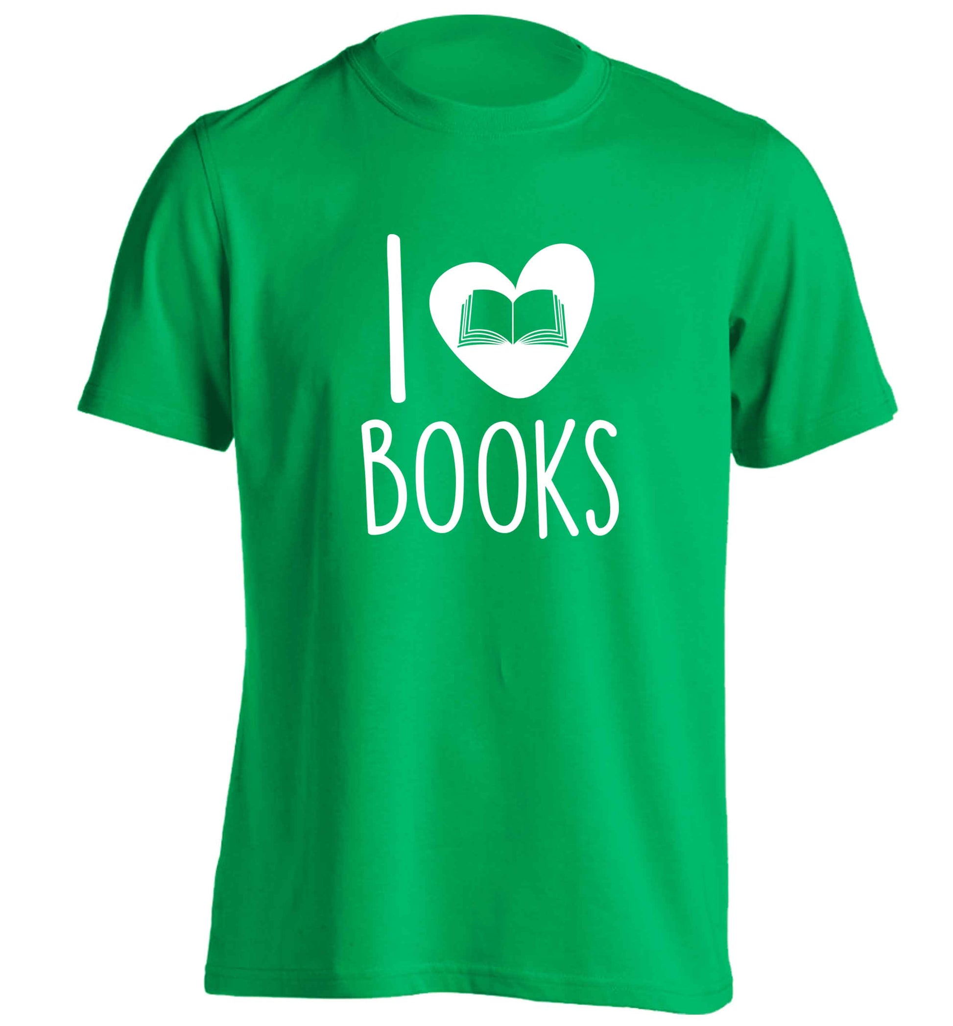 I love books adults unisex green Tshirt 2XL