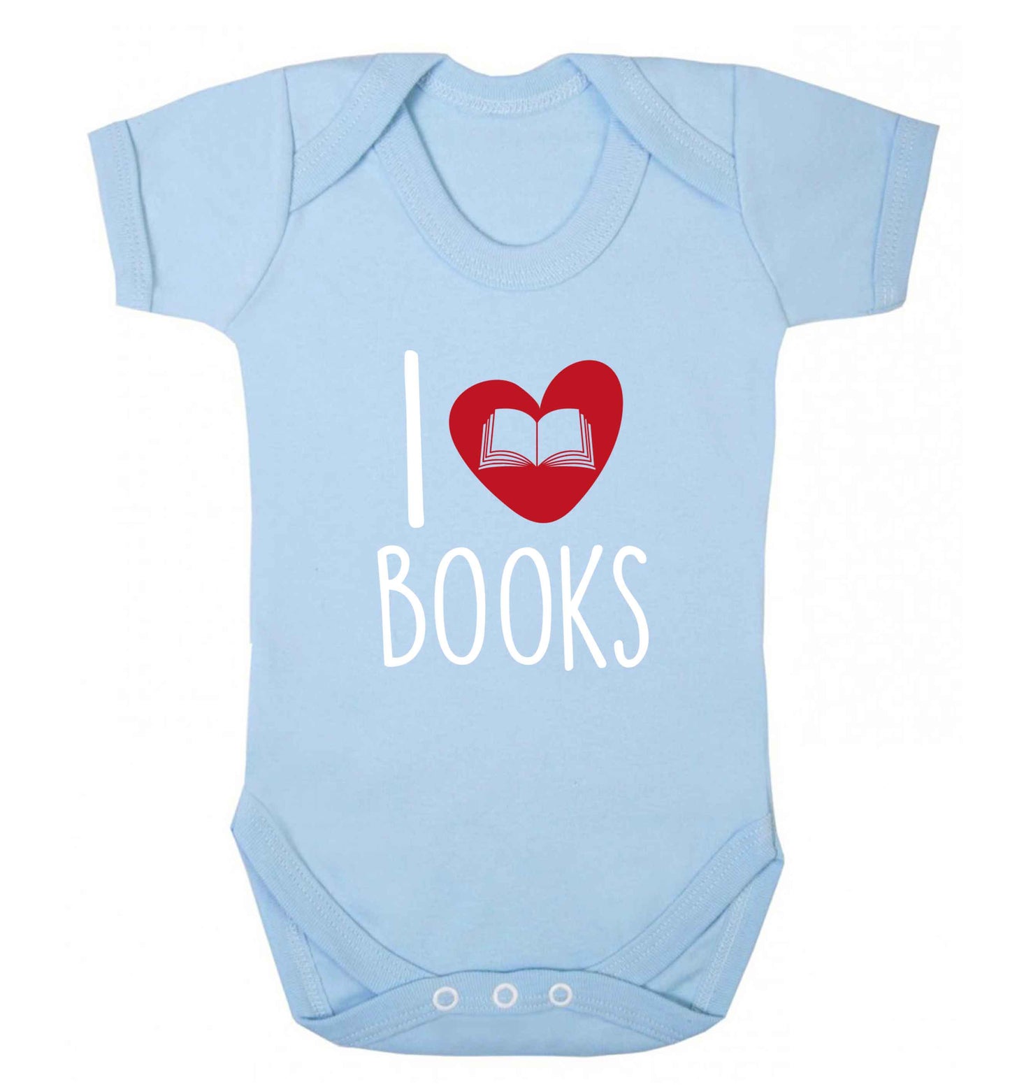 I love books baby vest pale blue 18-24 months