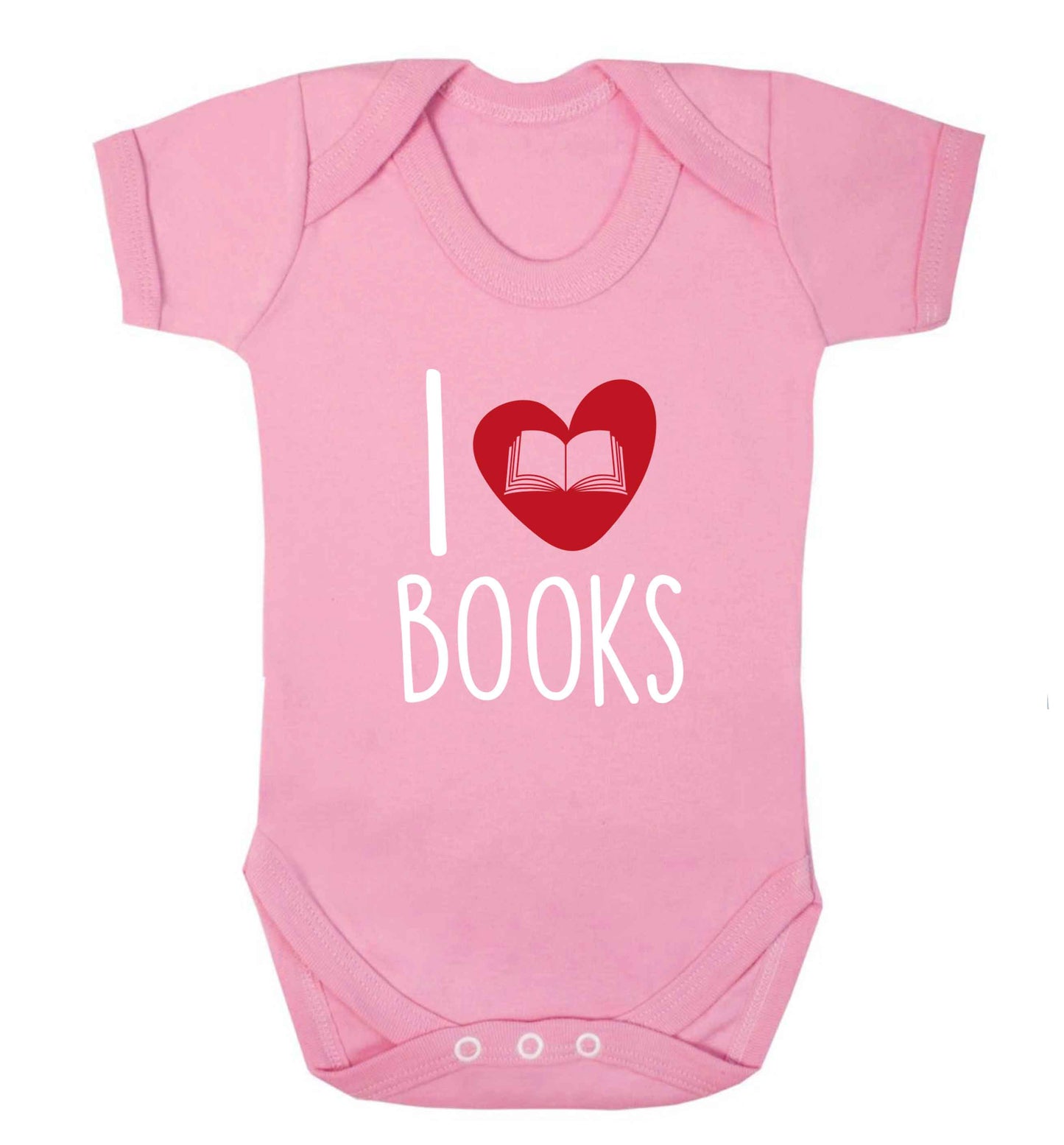 I love books baby vest pale pink 18-24 months
