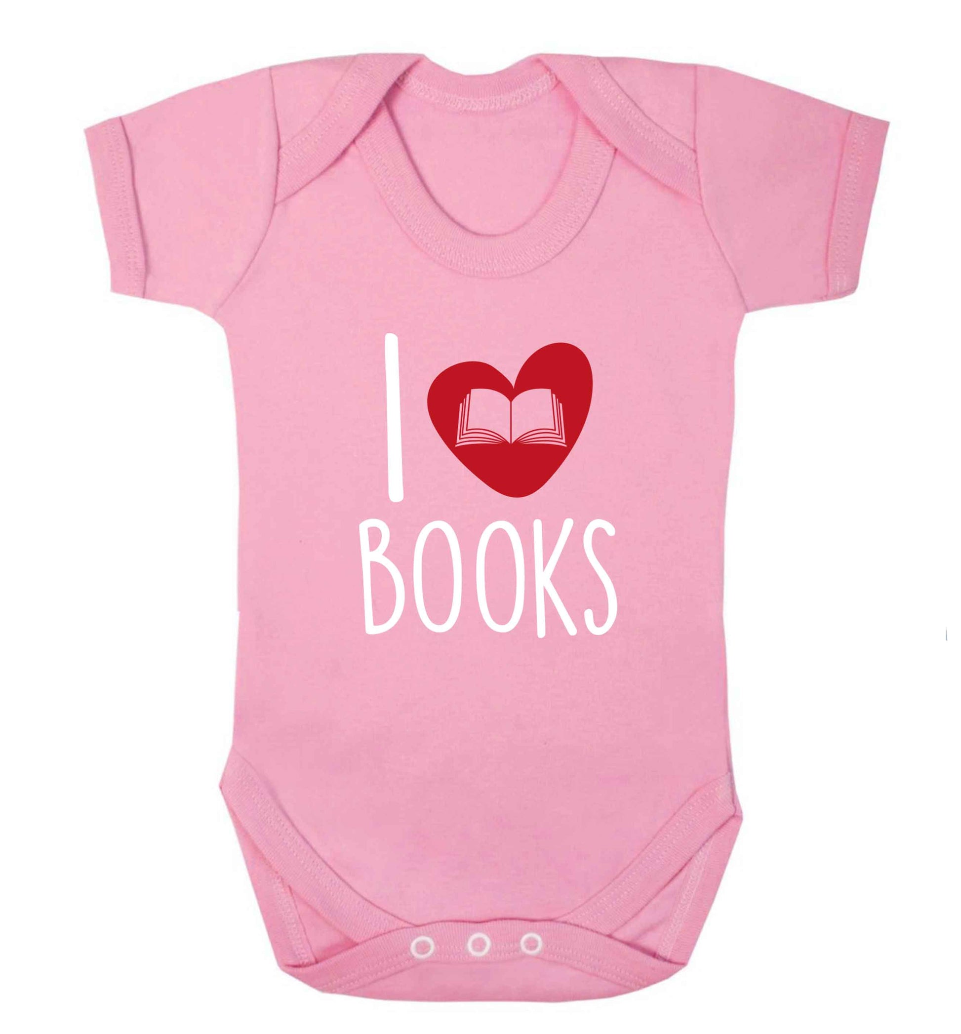I love books baby vest pale pink 18-24 months