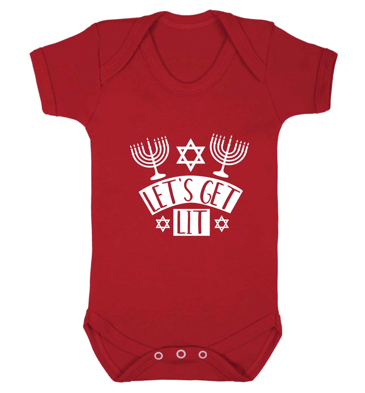 Let's get lit baby vest red 18-24 months