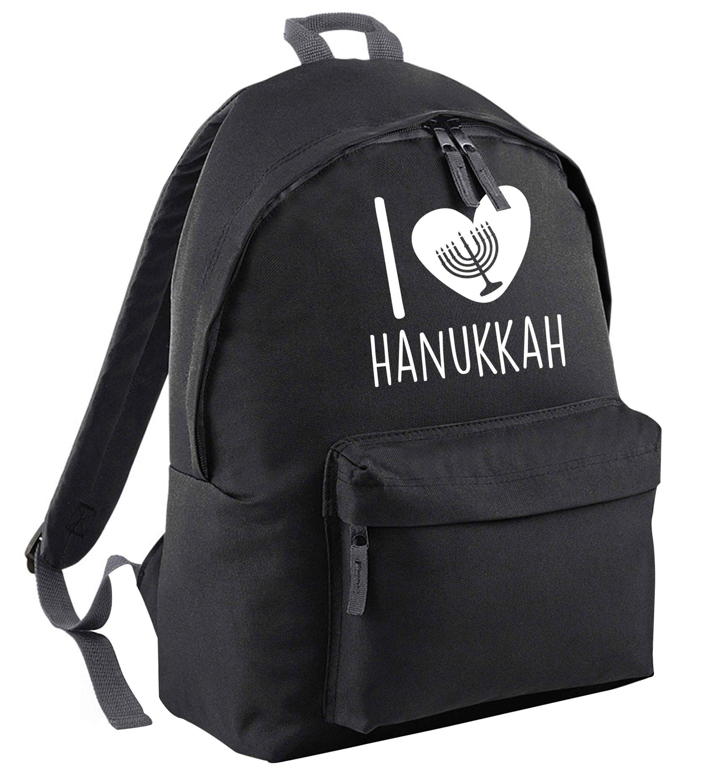 I love hanukkah black adults backpack