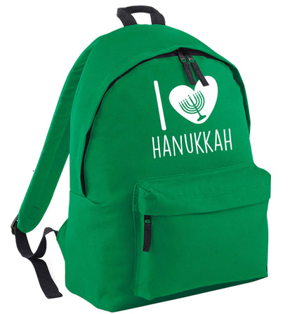 I love hanukkah green adults backpack