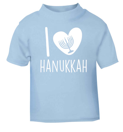 I love hanukkah light blue baby toddler Tshirt 2 Years