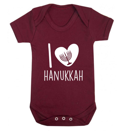 I love hanukkah baby vest maroon 18-24 months