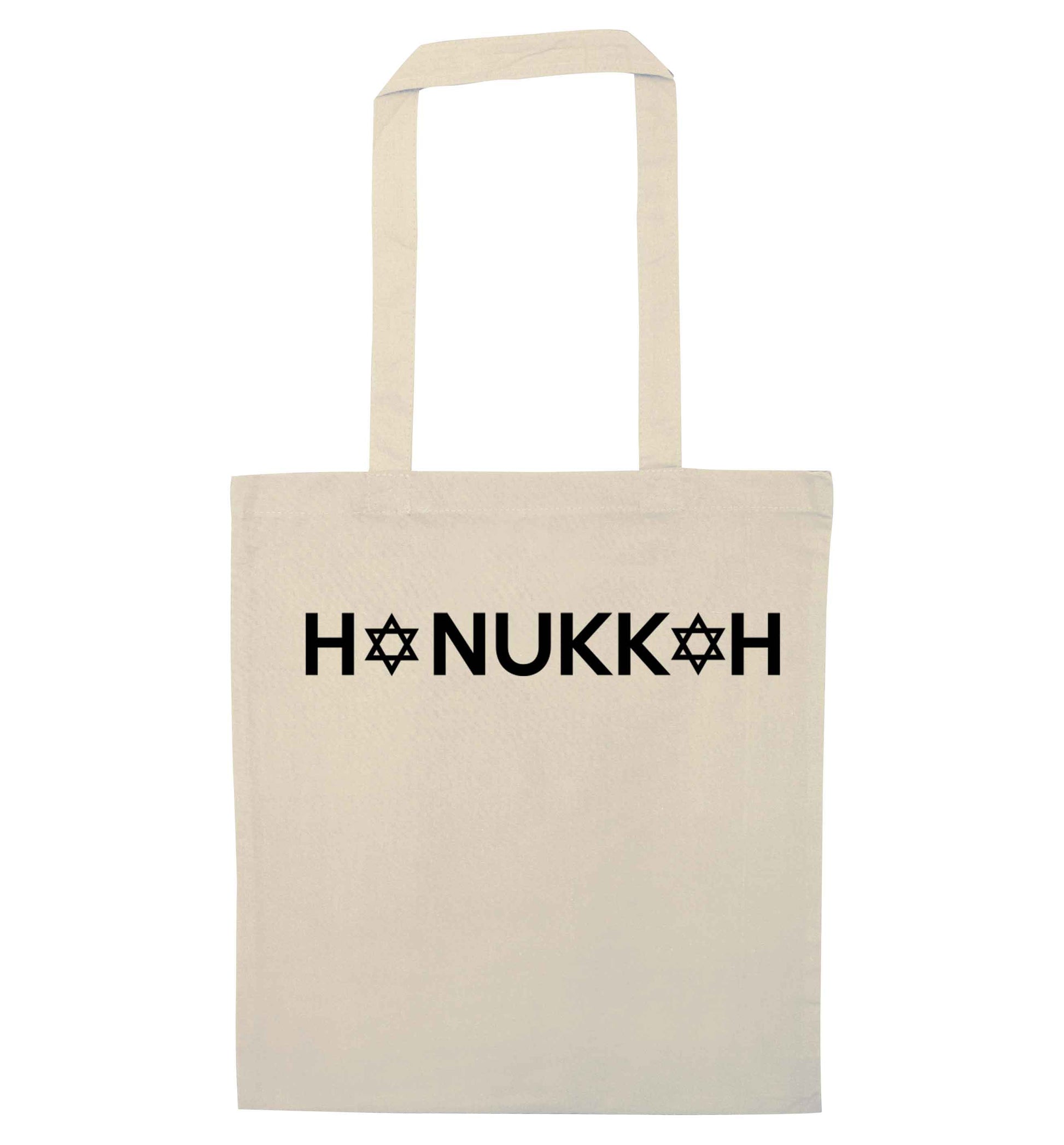 Hanukkah star of david natural tote bag