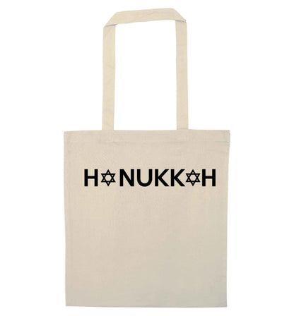 Hanukkah star of david natural tote bag