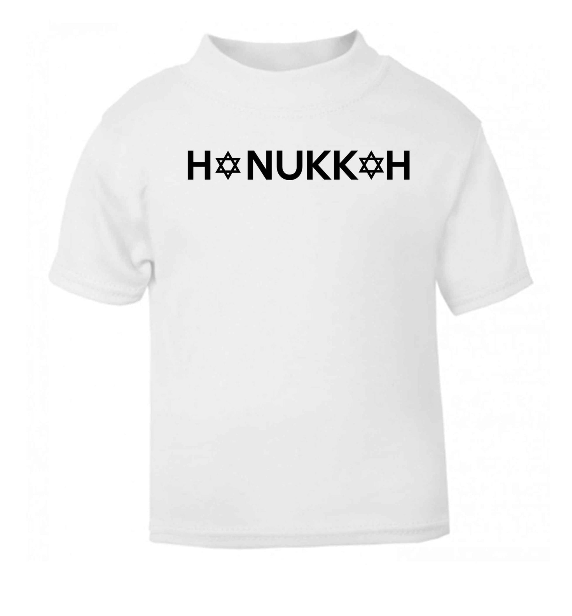 Hanukkah star of david white baby toddler Tshirt 2 Years