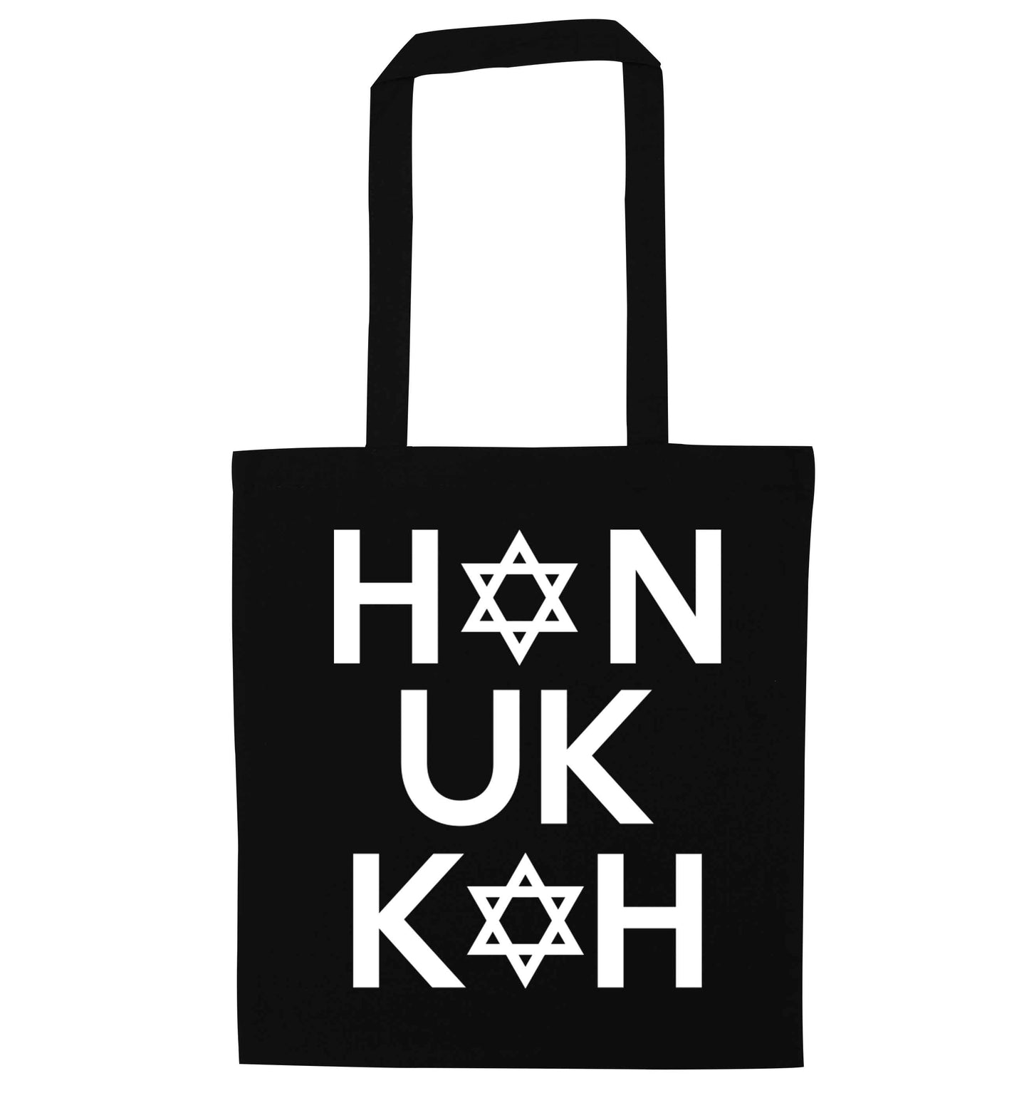 Han uk kah  Hanukkah star of david black tote bag