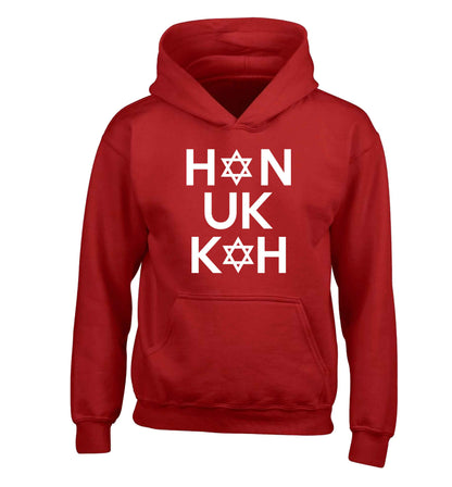 Han uk kah  Hanukkah star of david children's red hoodie 12-13 Years