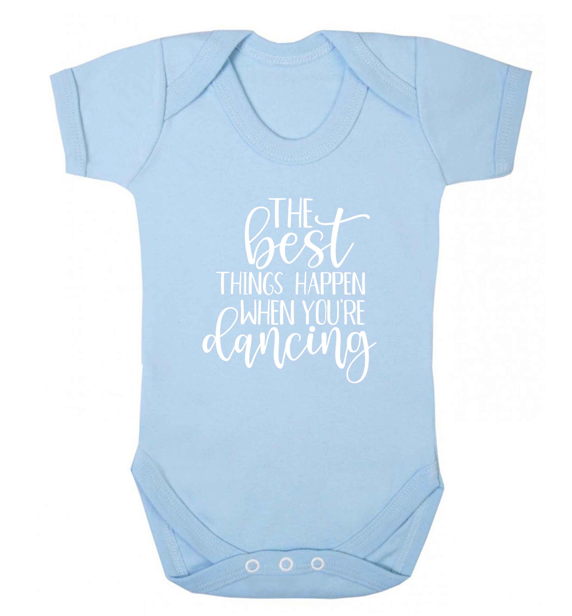 Best Things Happen Dancing baby vest pale blue 18-24 months