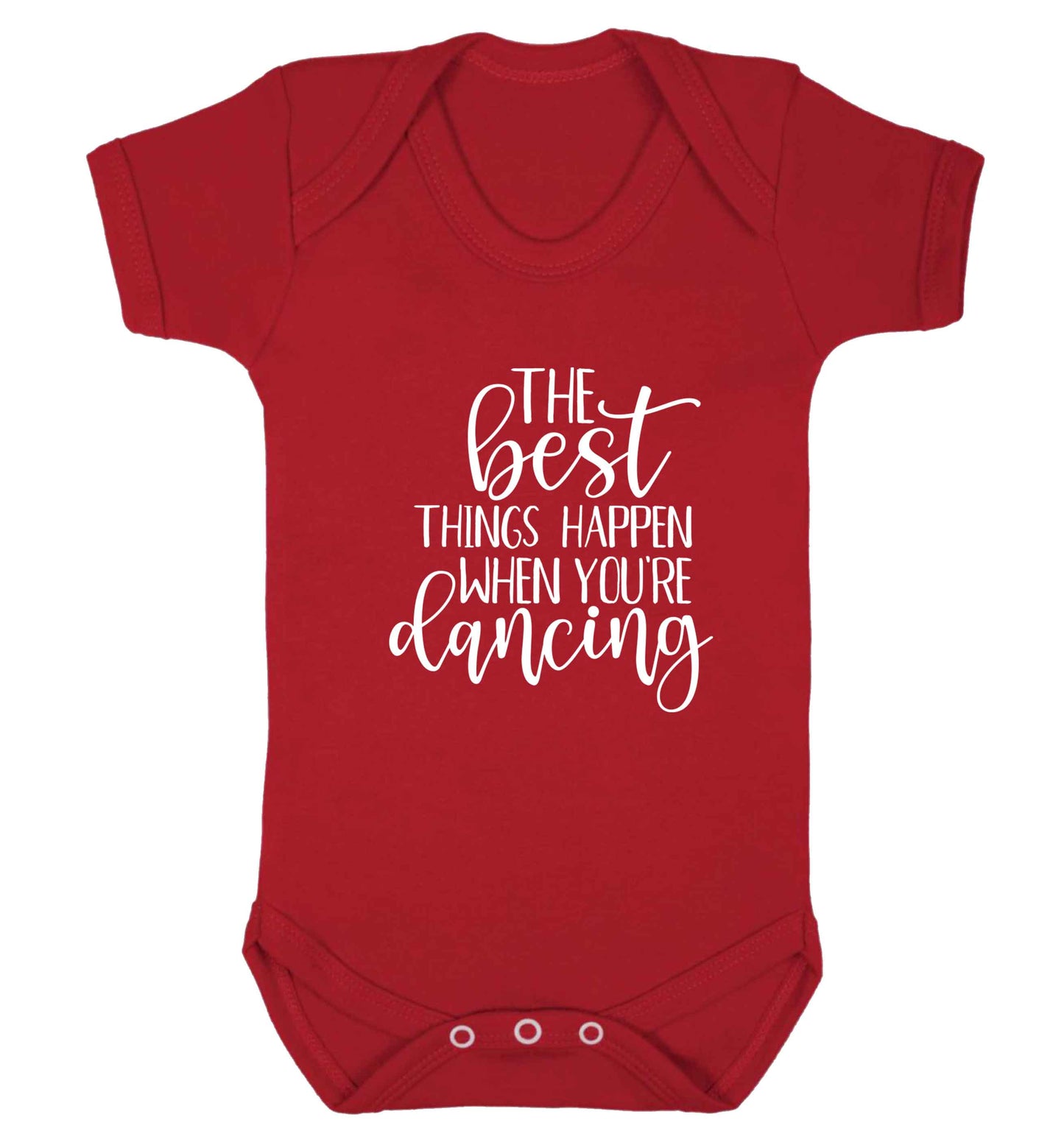 Best Things Happen Dancing baby vest red 18-24 months
