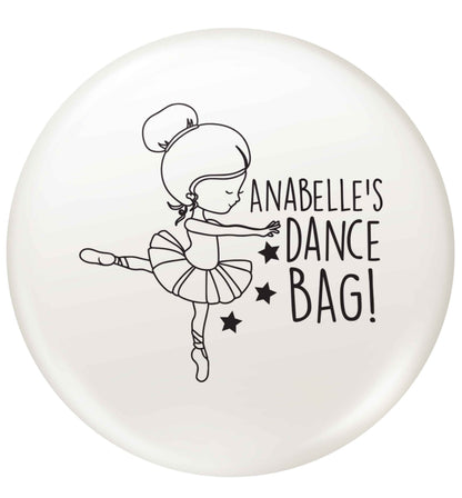 Personalised Ballet Dance Bag small 25mm Pin badge