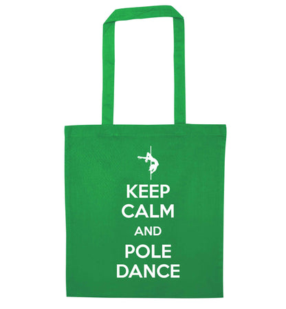 Best Things Happen Dancing green tote bag