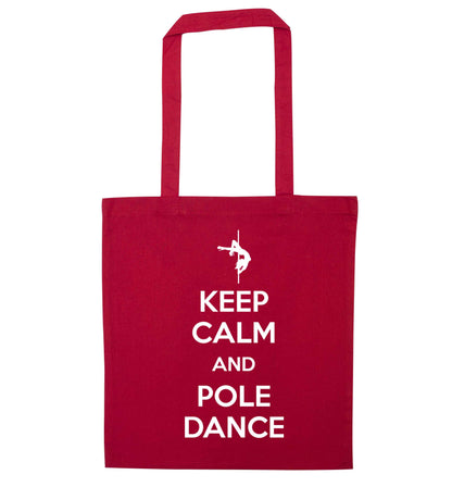 Best Things Happen Dancing red tote bag