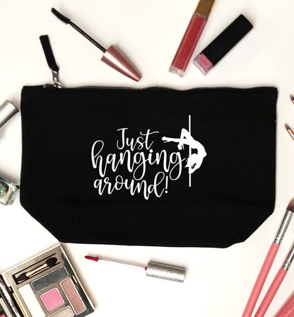 Best Things Happen Dancing black makeup bag