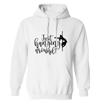 Best Things Happen Dancing adults unisex white hoodie 2XL