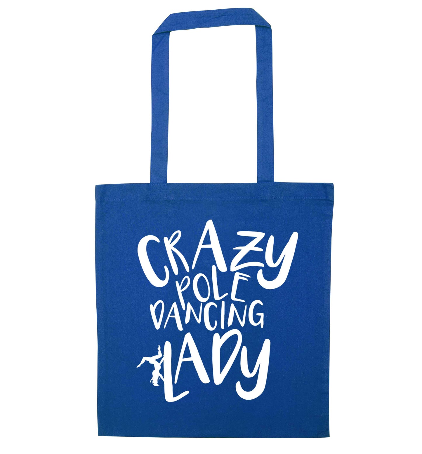 Best Things Happen Dancing blue tote bag