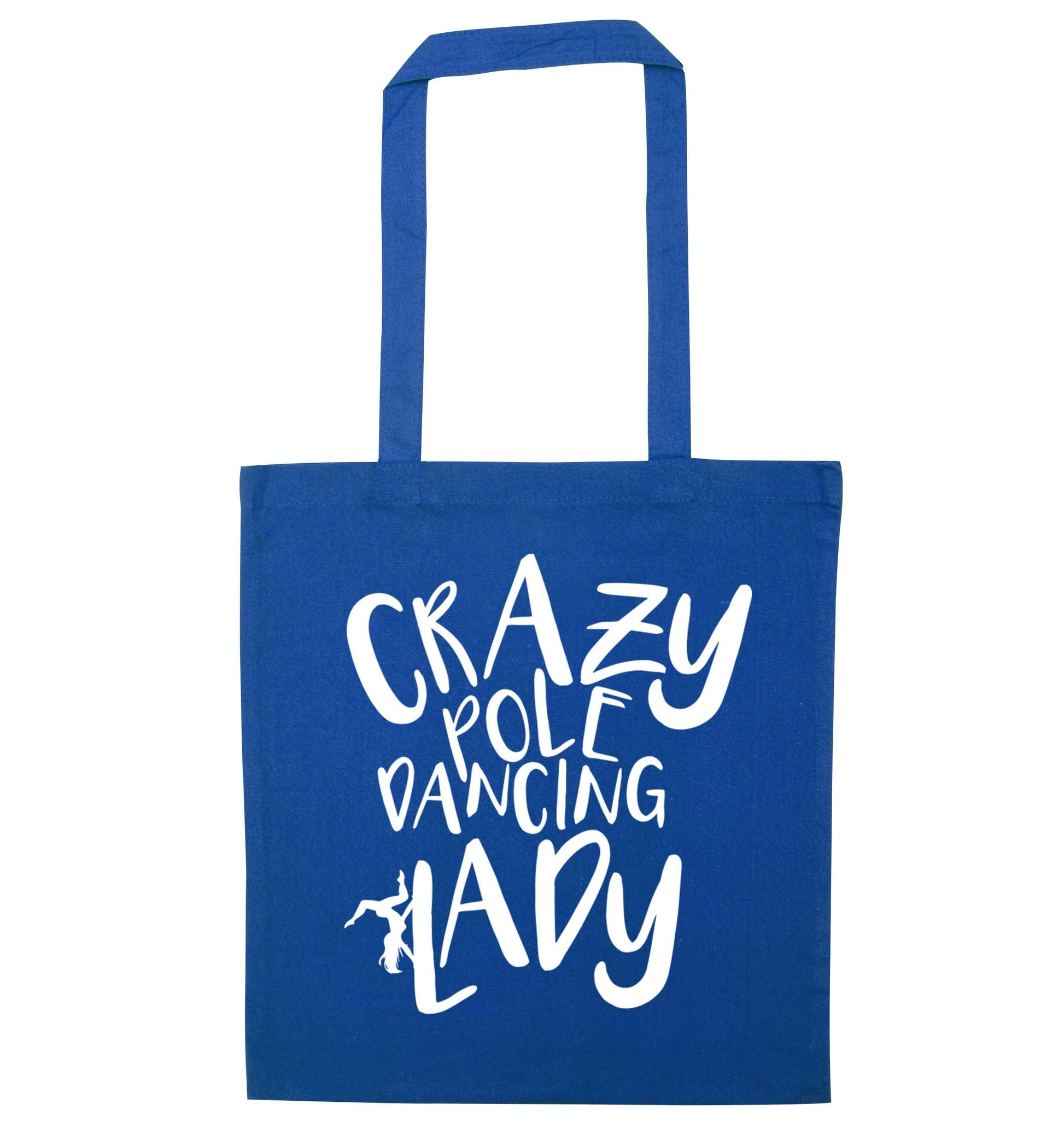Best Things Happen Dancing blue tote bag