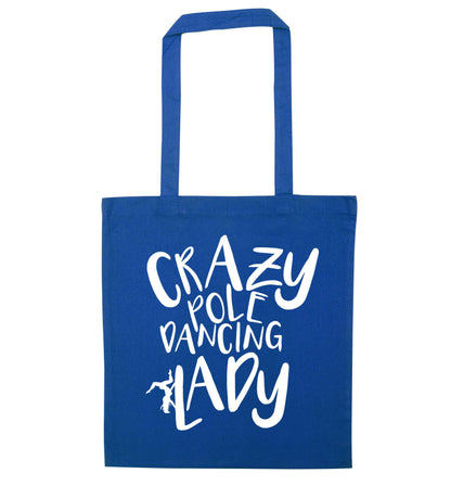 Best Things Happen Dancing blue tote bag