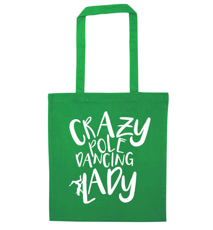 Best Things Happen Dancing green tote bag