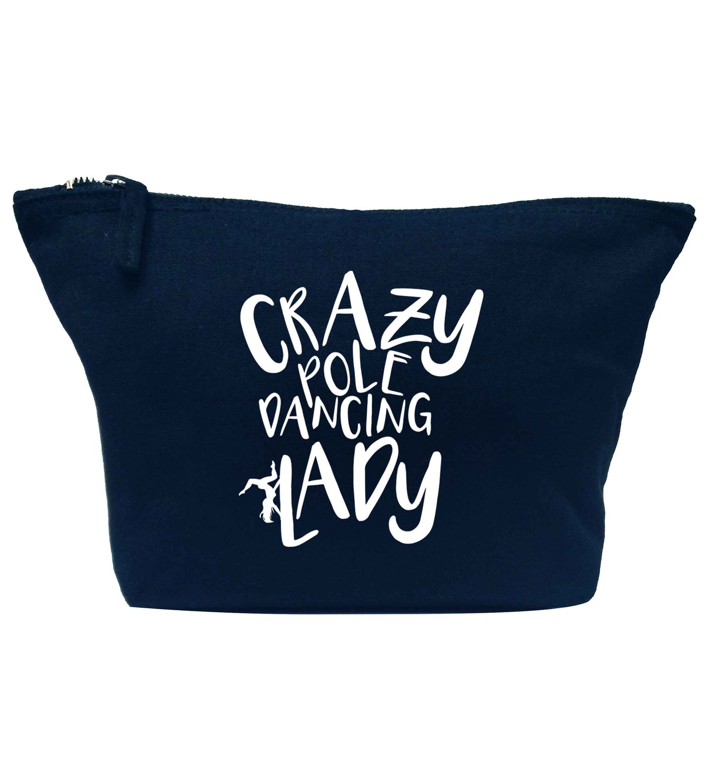 Best Things Happen Dancing navy makeup bag