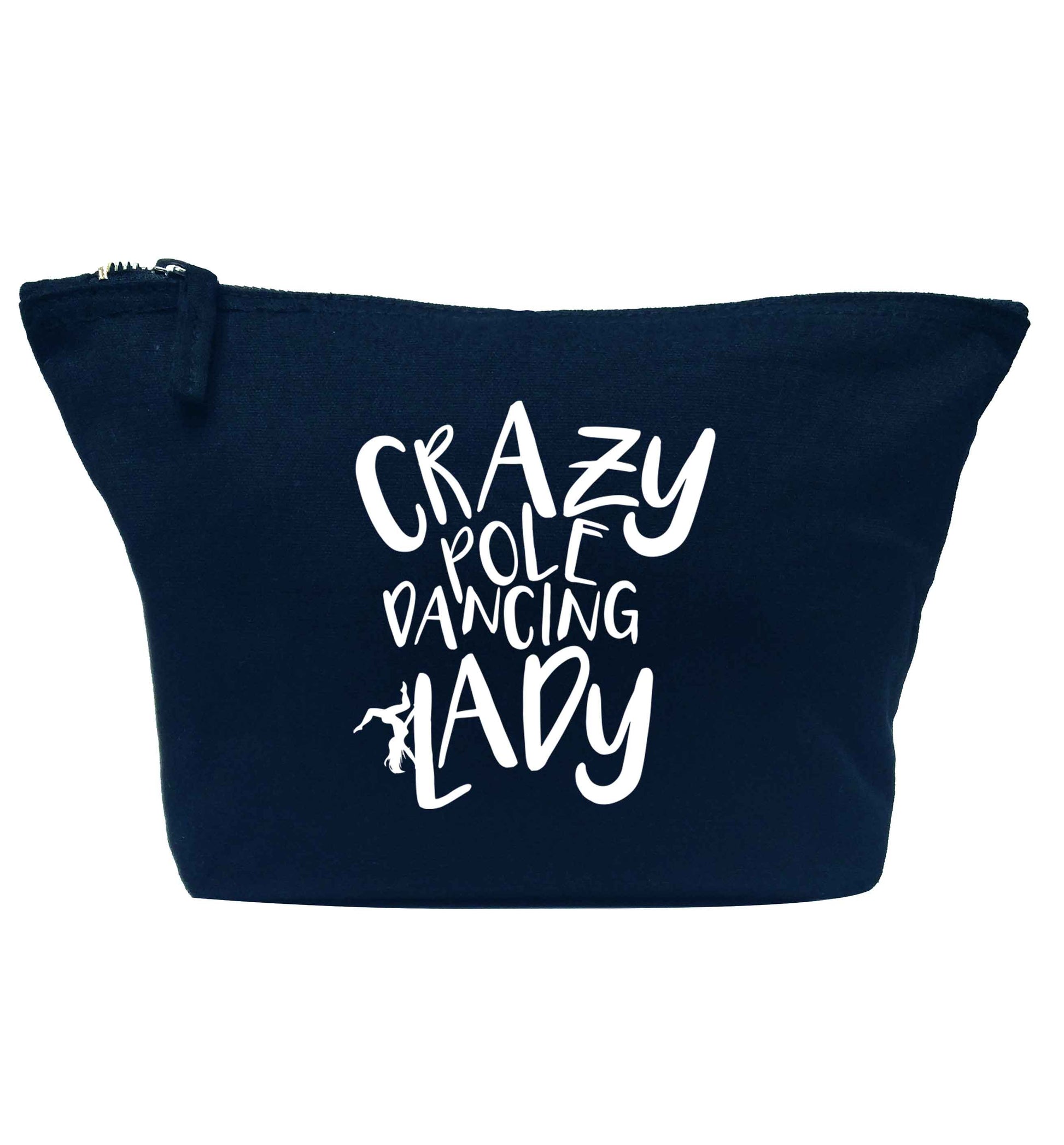 Best Things Happen Dancing navy makeup bag