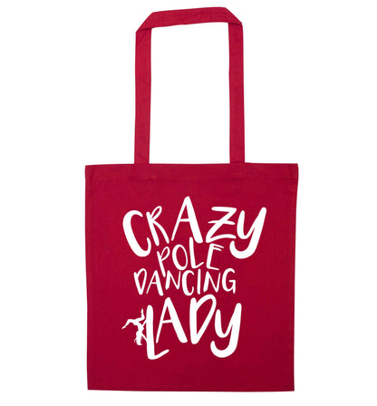 Best Things Happen Dancing red tote bag