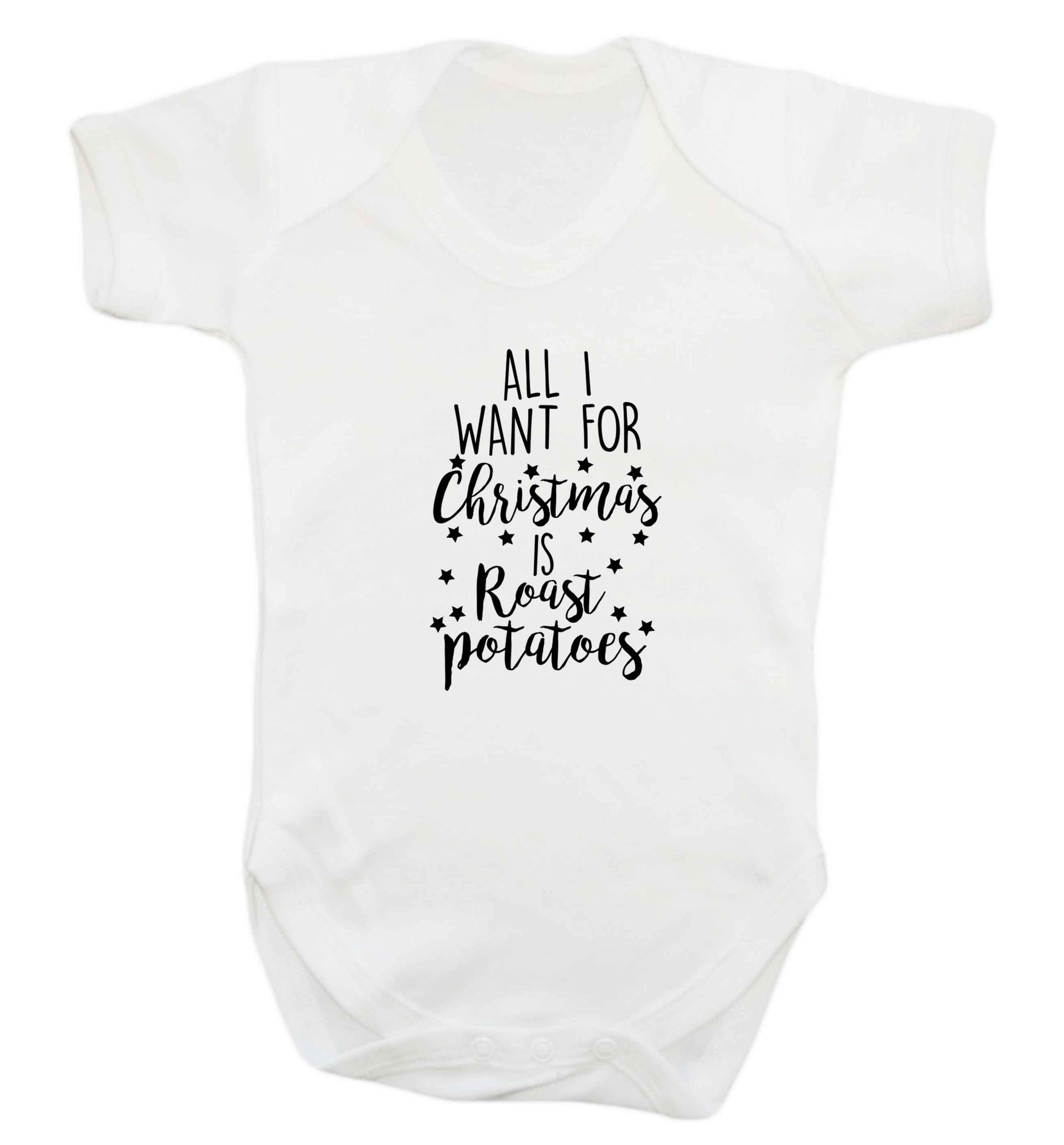 All I want for Christmas is roast potatoes baby vest white 18-24 months