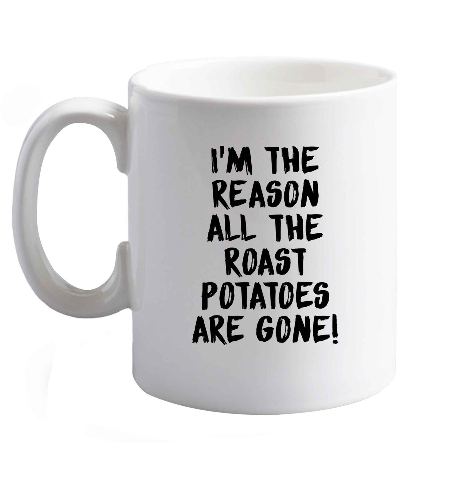10 oz Favourite Type Pan Pancake ceramic mug right handed