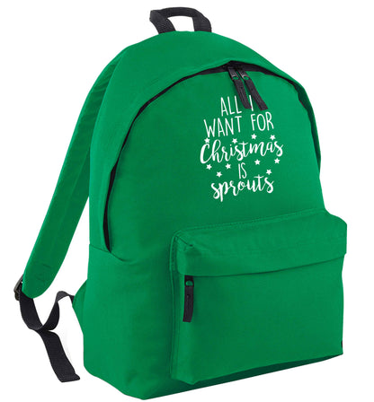 All I want for Christmas is sprouts green adults backpack