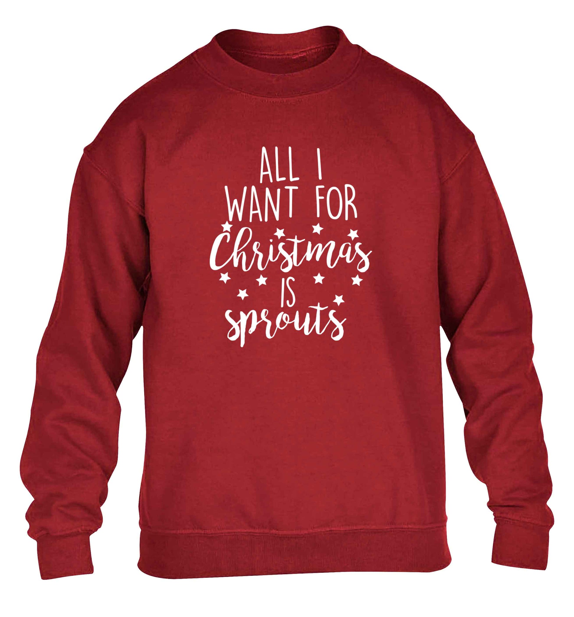 All I want for Christmas is sprouts children's grey sweater 12-13 Years