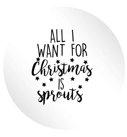All I want for Christmas is sprouts 24 @ 45mm matt circle stickers