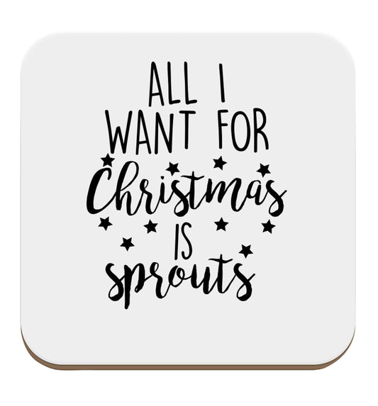 All I want for Christmas is sprouts set of four coasters