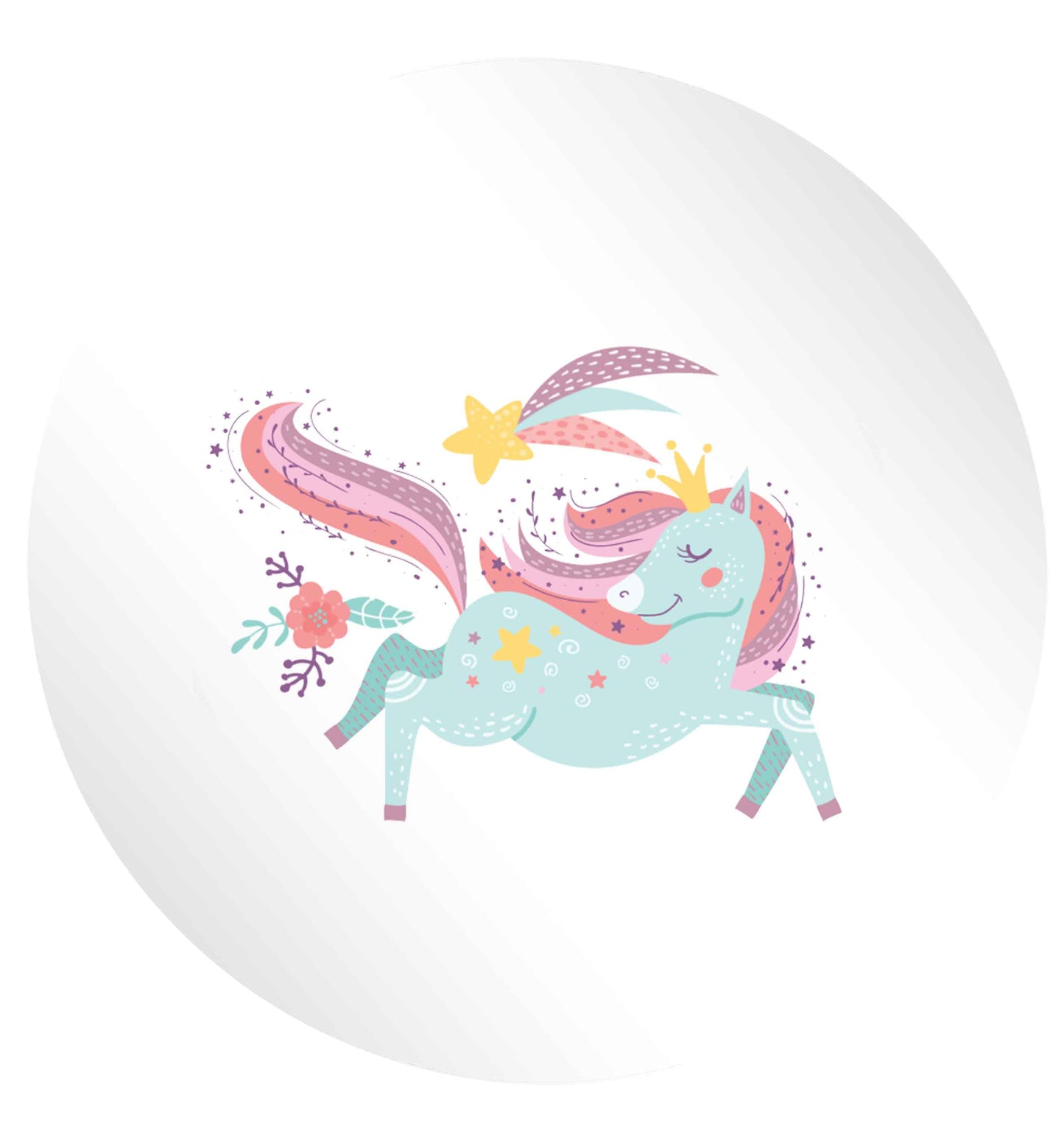 Illustrated magic unicorn 24 @ 45mm matt circle stickers