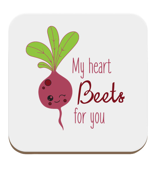 My heart beets for you set of four coasters
