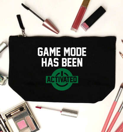 Game mode has been activated black makeup bag