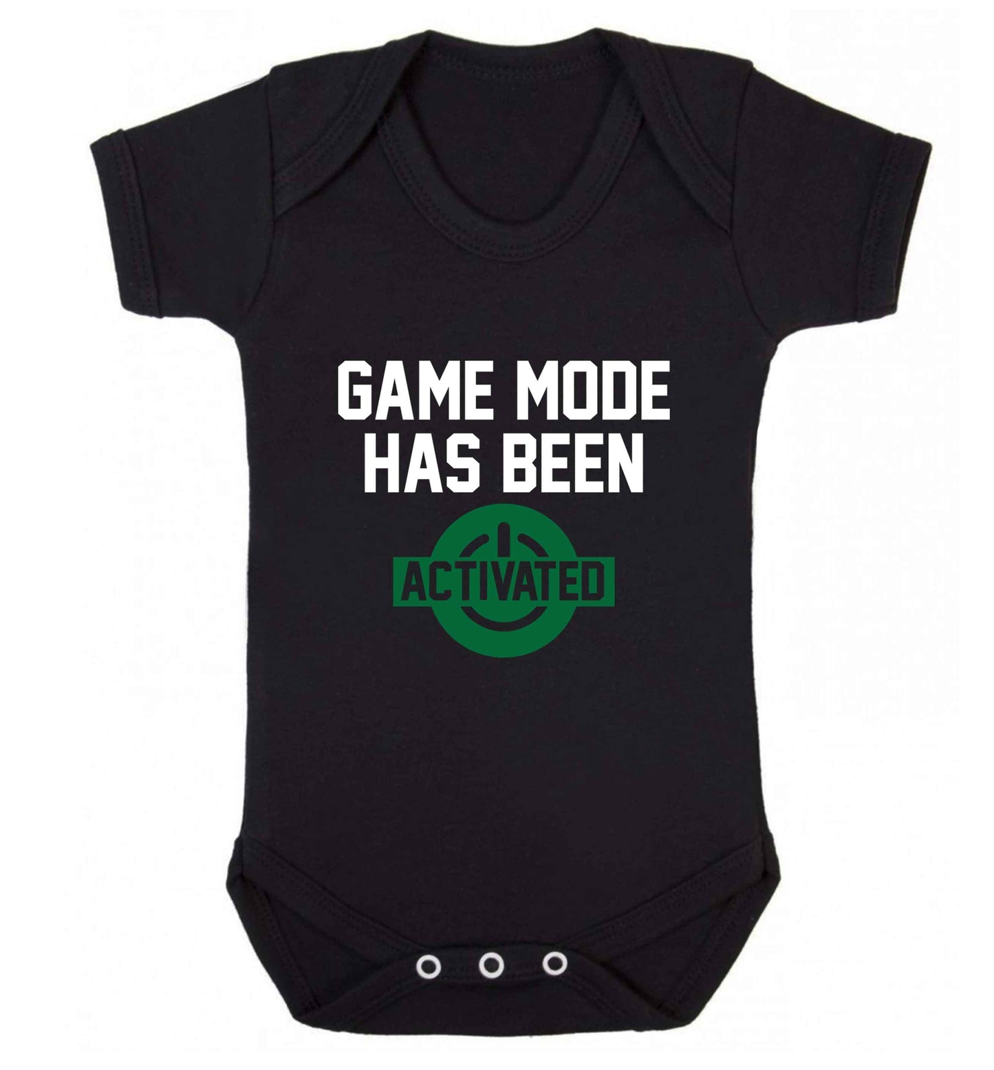 Game mode has been activated baby vest black 18-24 months