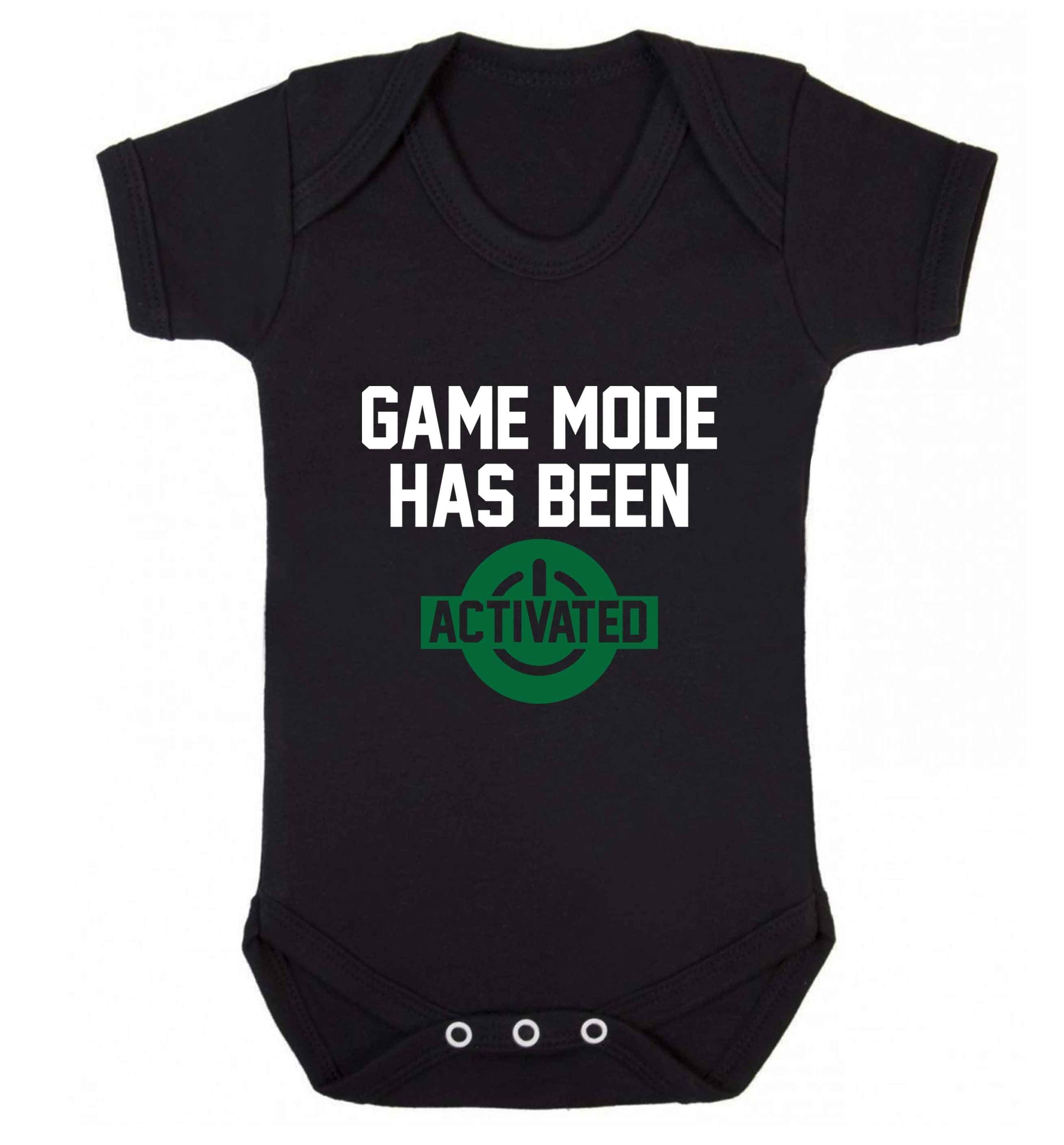 Game mode has been activated baby vest black 18-24 months