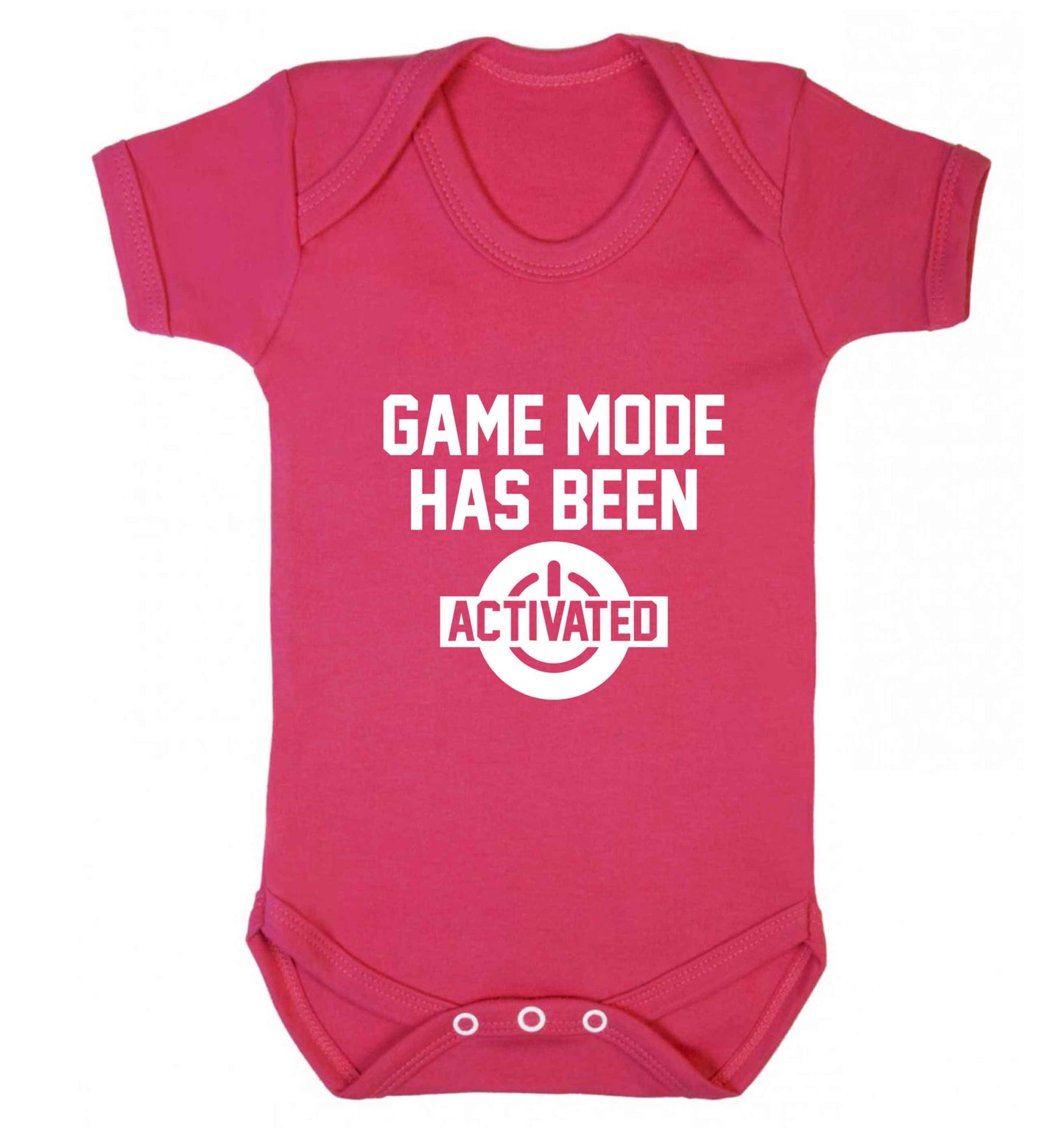 Game mode has been activated baby vest dark pink 18-24 months