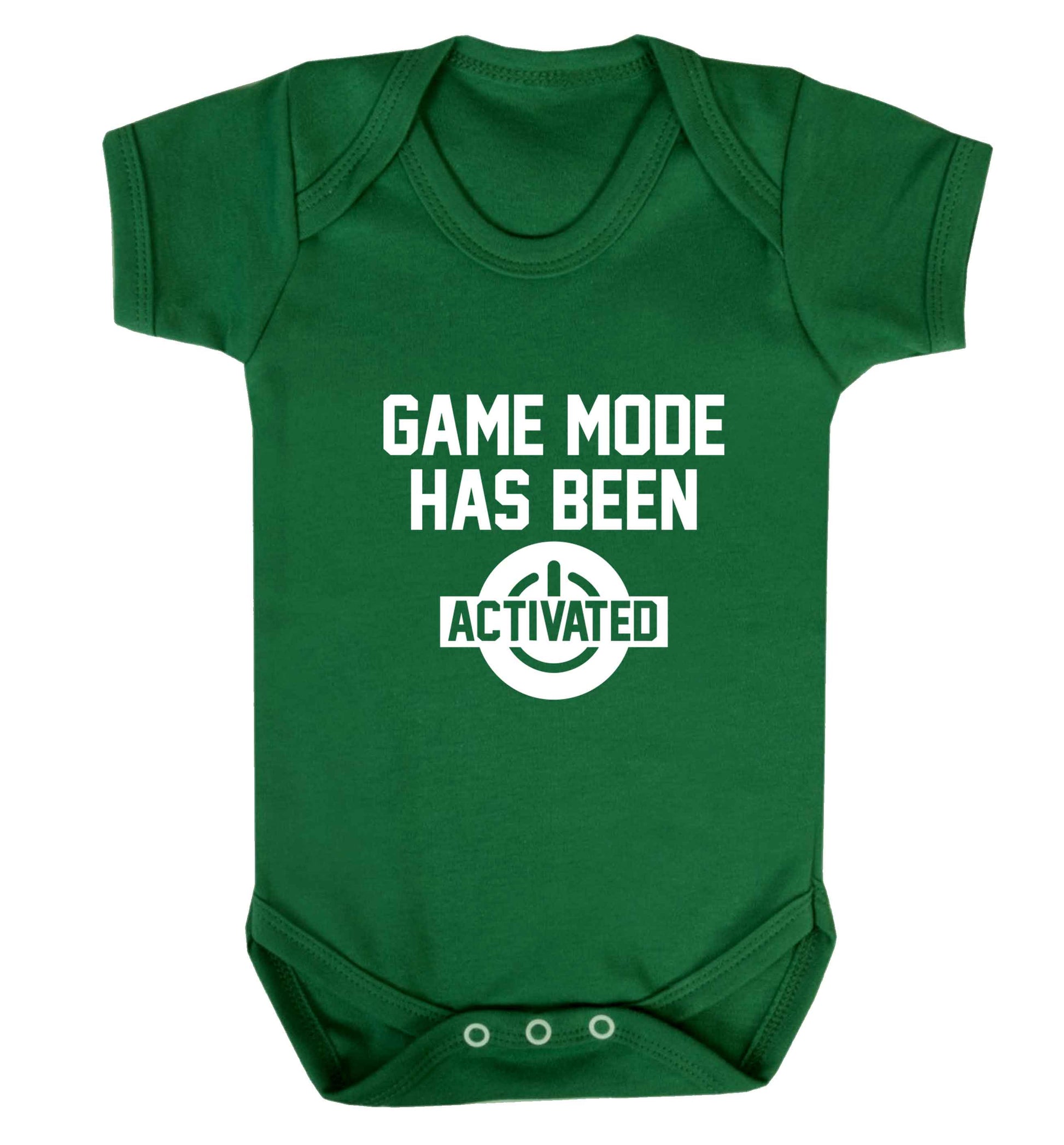 Game mode has been activated baby vest green 18-24 months