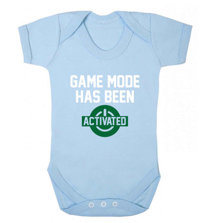 Game mode has been activated baby vest pale blue 18-24 months