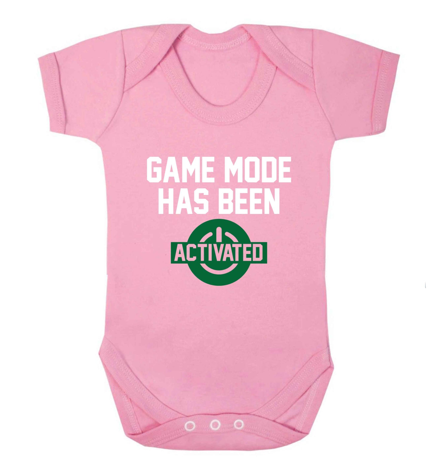 Game mode has been activated baby vest pale pink 18-24 months