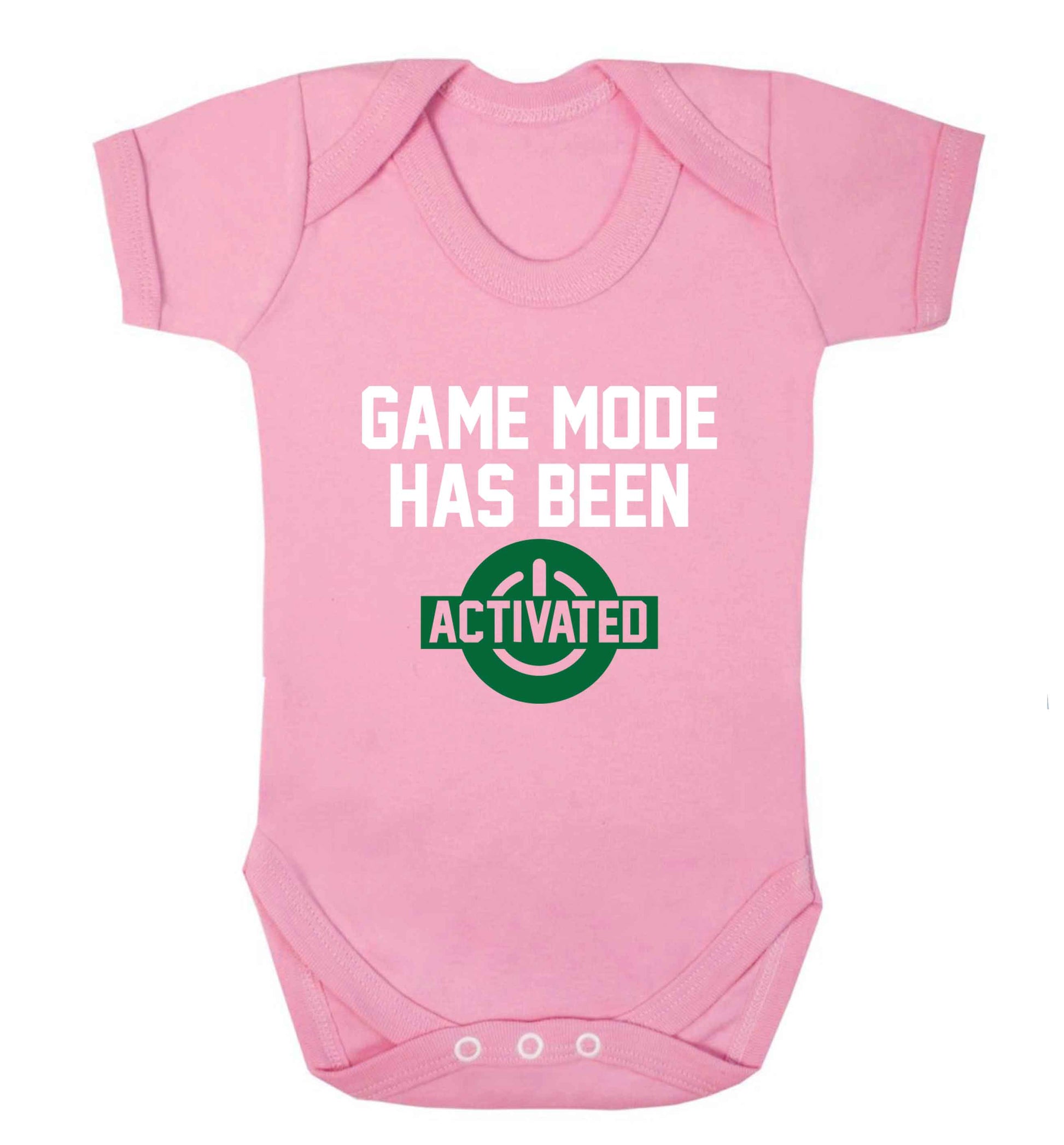 Game mode has been activated baby vest pale pink 18-24 months