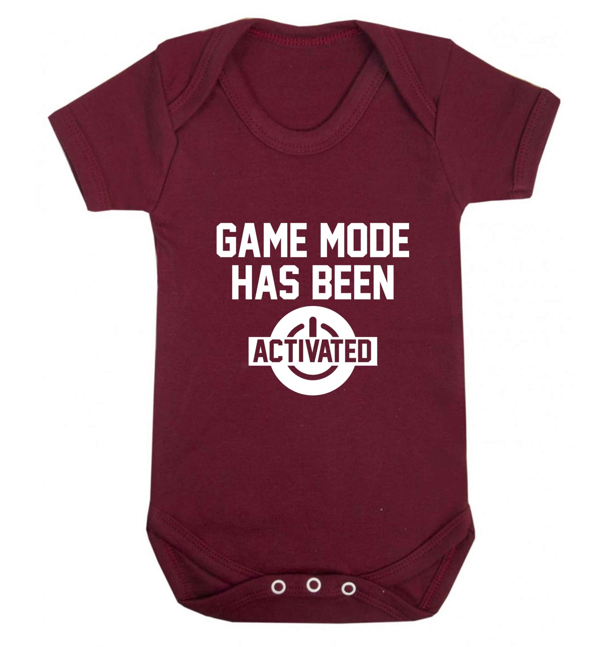 Game mode has been activated baby vest maroon 18-24 months