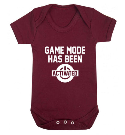 Game mode has been activated baby vest maroon 18-24 months