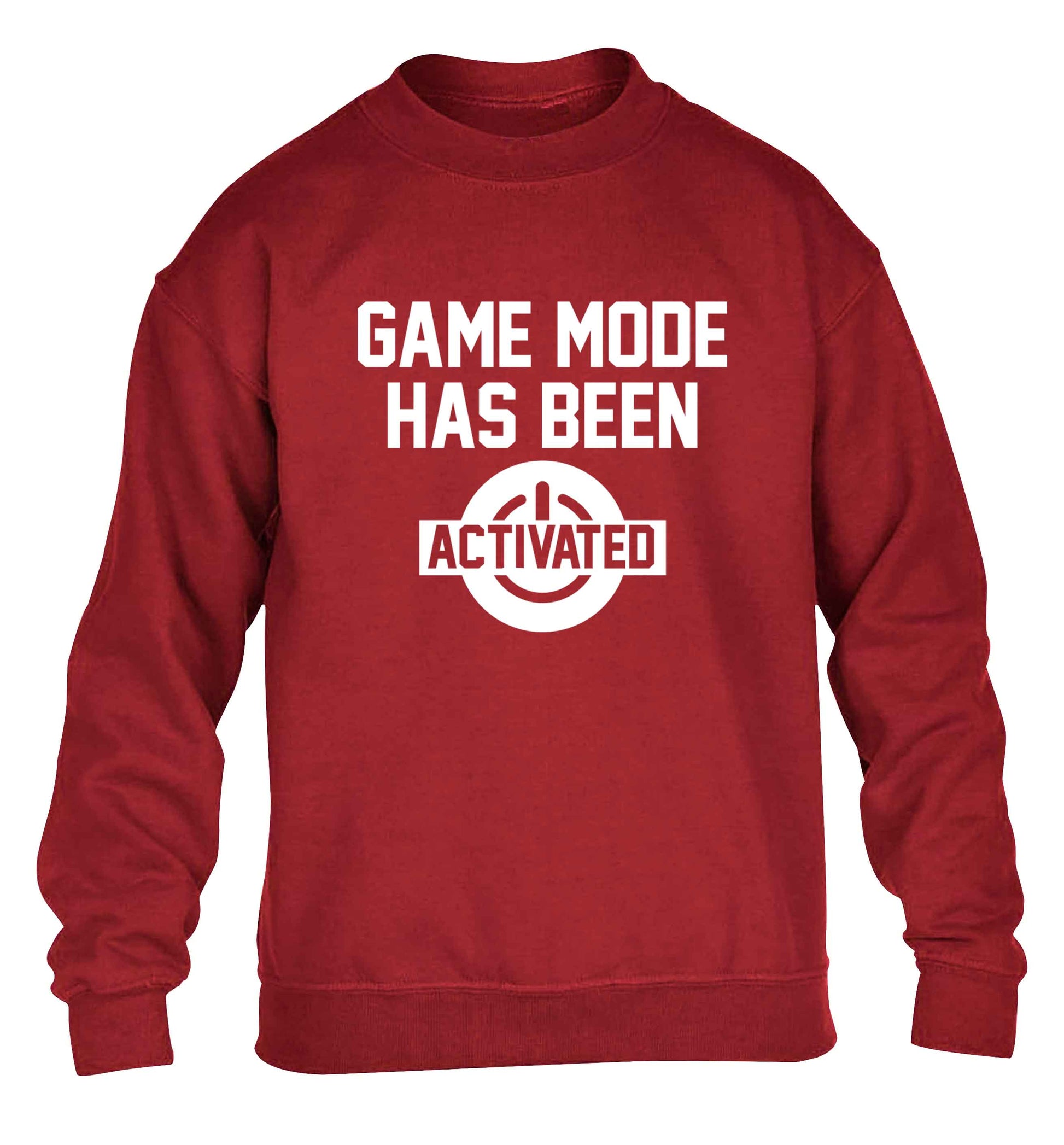 Game mode has been activated children's grey sweater 12-13 Years