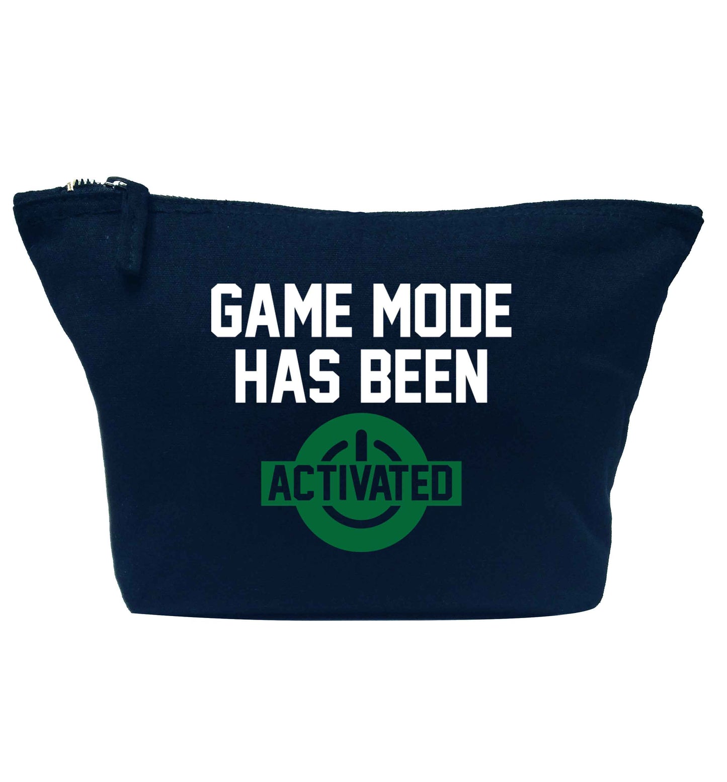 Game mode has been activated navy makeup bag
