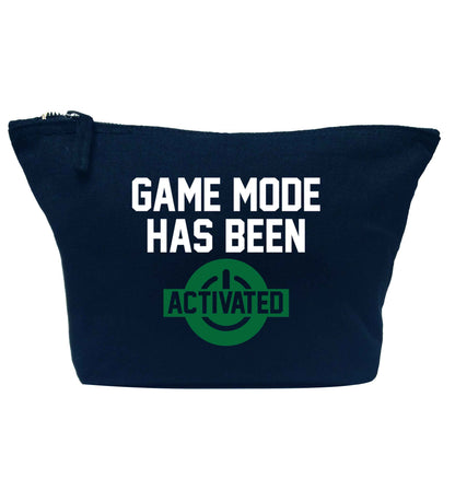 Game mode has been activated navy makeup bag