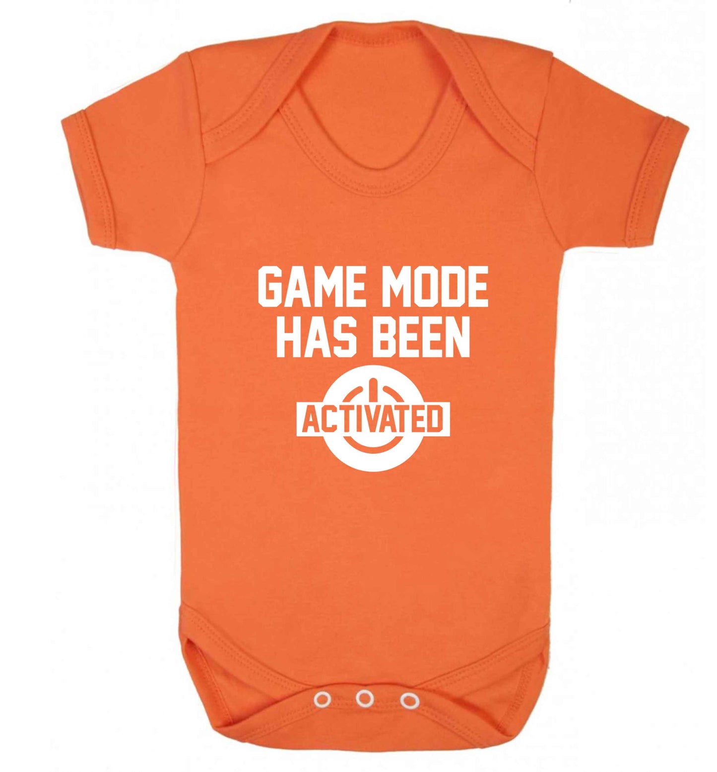Game mode has been activated baby vest orange 18-24 months